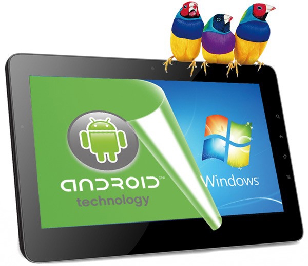 Планшет с двумя программными платформами - Android 4.2 Jelly bean и Windows 8