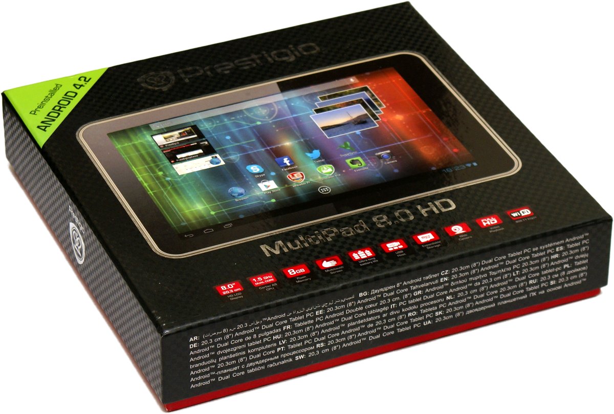 коробка Prestigio MultiPad 8.0 HD