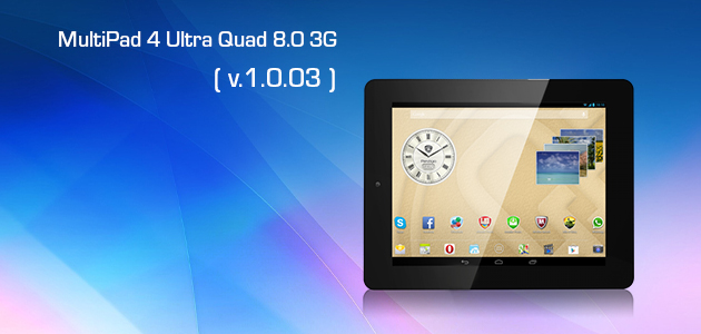 Обновления v.1.0.03 для планшета Prestigio Multipad 4 ULTRA QUAD 8.0 3G/ PMP7280D3G_Quad